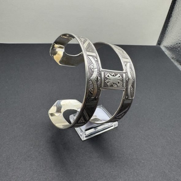 Bracelet Berbère Gravé en Argent
