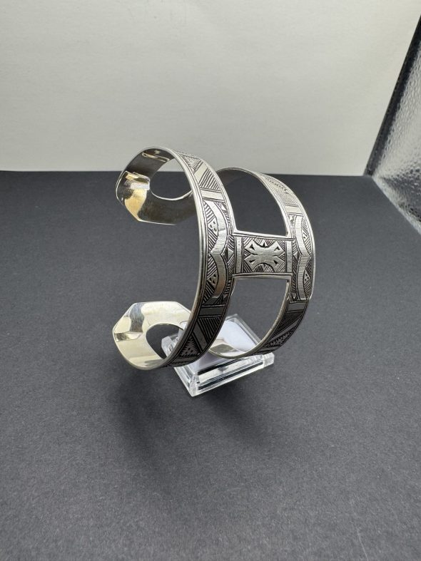 Bracelet Berbère Gravé en Argent - Image 6