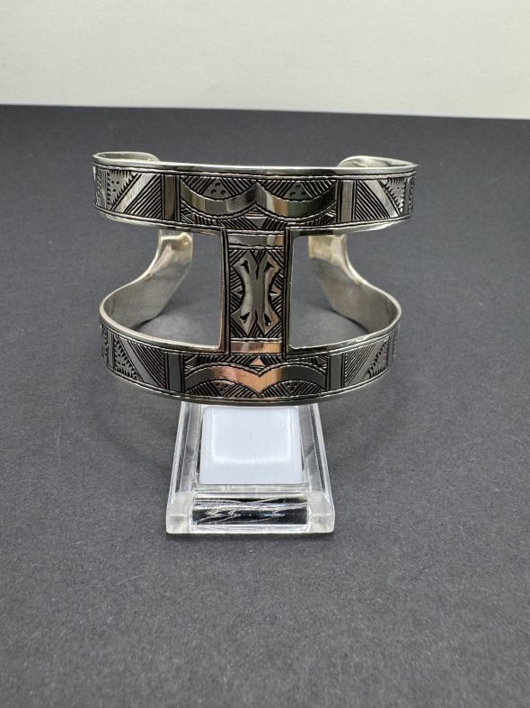 Bracelet Berbère Gravé en Argent - Image 2