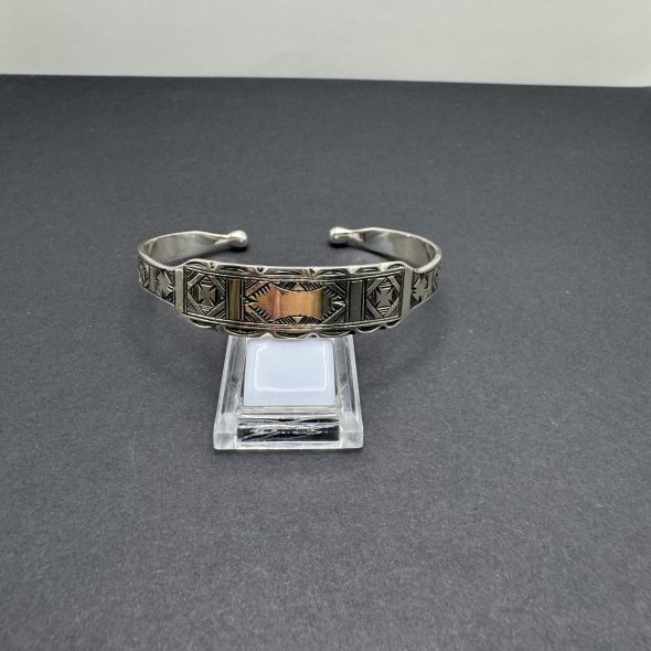 Bracelet Berbère Gravé en Argent