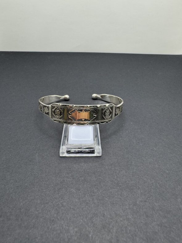 Bracelet Berbère Gravé en Argent - Image 3