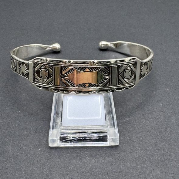 Bracelet Berbère Gravé en Argent