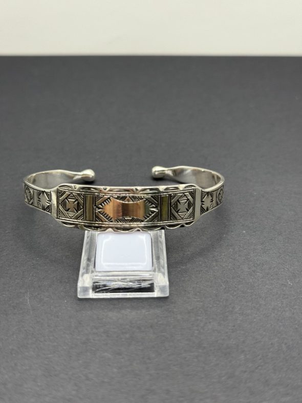 Bracelet Berbère Gravé en Argent - Image 6