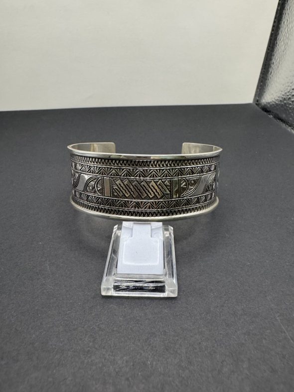 Bracelet Berbère Gravé en Argent - Image 3