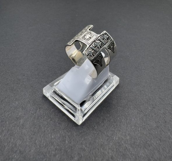 Bague Berbère Gravé en Argent - Image 7