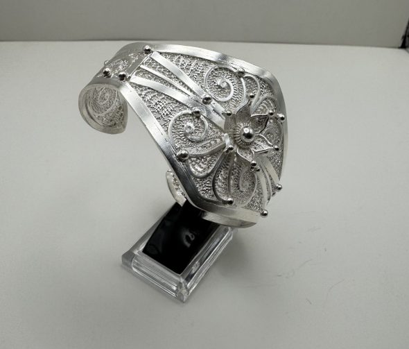 Bracelet Berbère Gravé en Argent
