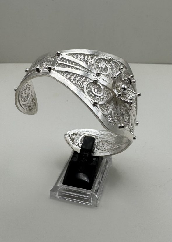 Bracelet Berbère Gravé en Argent - Image 5