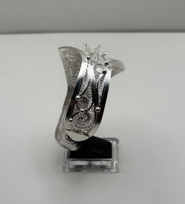 Bracelet Berbère Gravé en Argent - Image 3
