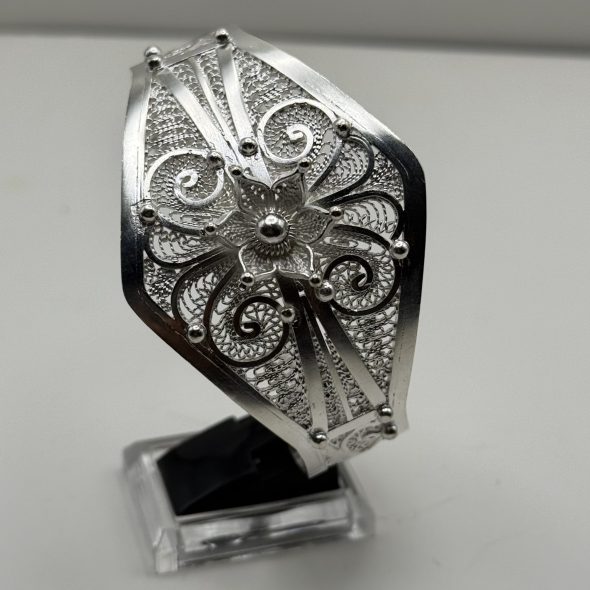Bracelet Berbère Gravé en Argent