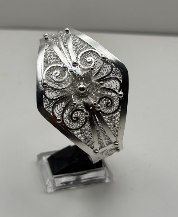 Bracelet Berbère Gravé en Argent - Image 2